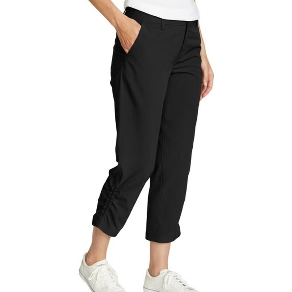Eddie Bauer Women’s 4 Pant Ripstop Crop Capri Cargo Lightweight Stretch Hiking